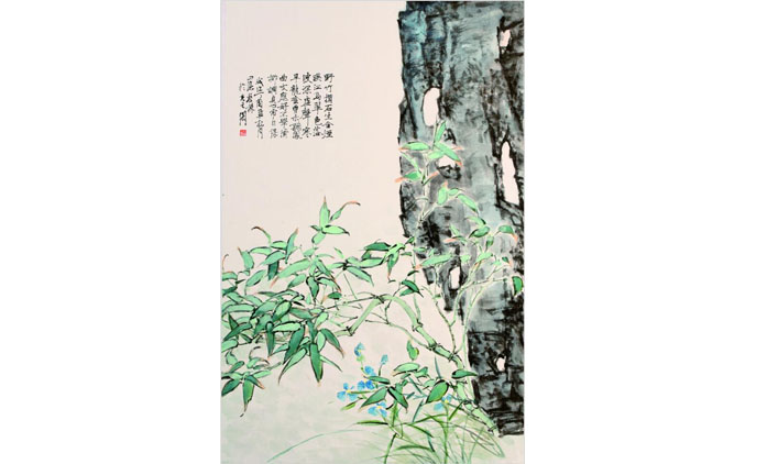 蔡栋-水墨花鸟