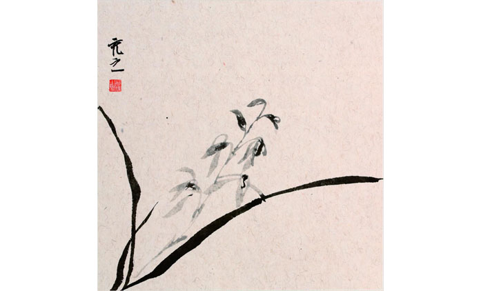 蔡栋-水墨花鸟