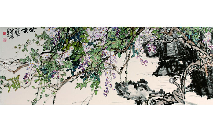 蔡栋-水墨花鸟