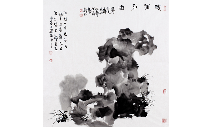 郭舒-水墨花鸟