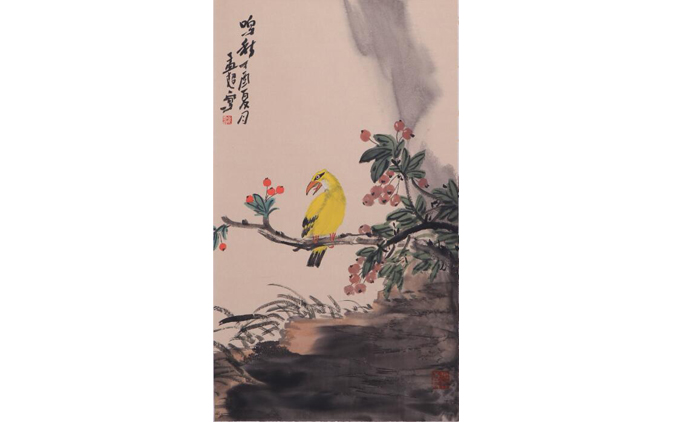 孟超-水墨花鸟