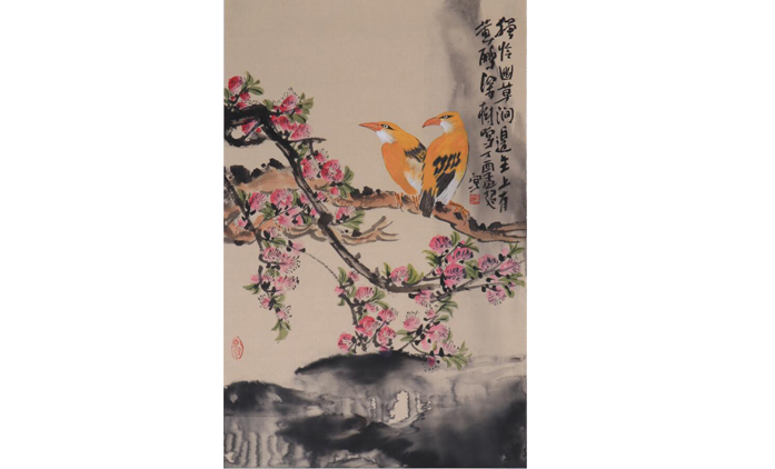 孟超-水墨花鸟
