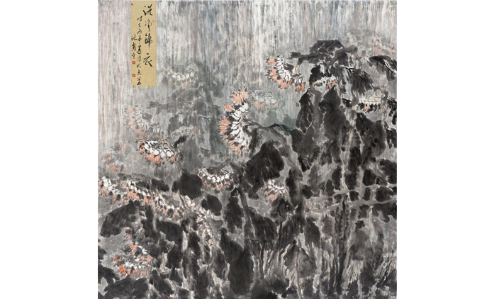 沈胄-水墨花鸟