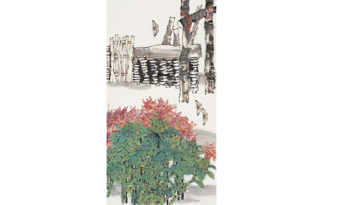 马新梅-水墨花鸟