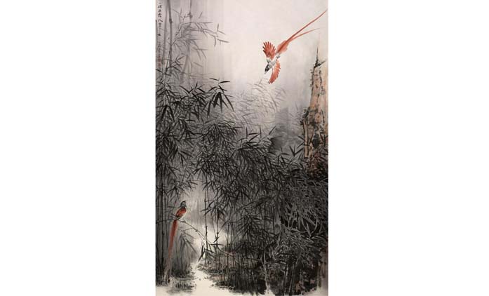 翟俊峰-水墨花鸟