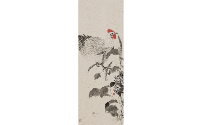 刘白-水墨花鸟