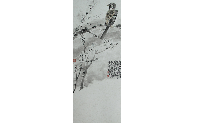刘白-水墨花鸟