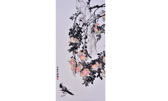 刘木龙-水墨花鸟