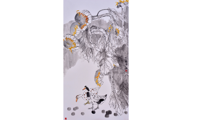 刘木龙-水墨花鸟