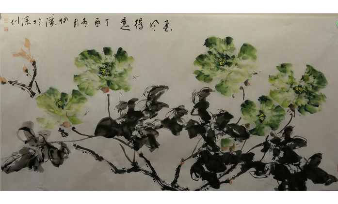 郭伊滨-水墨花鸟