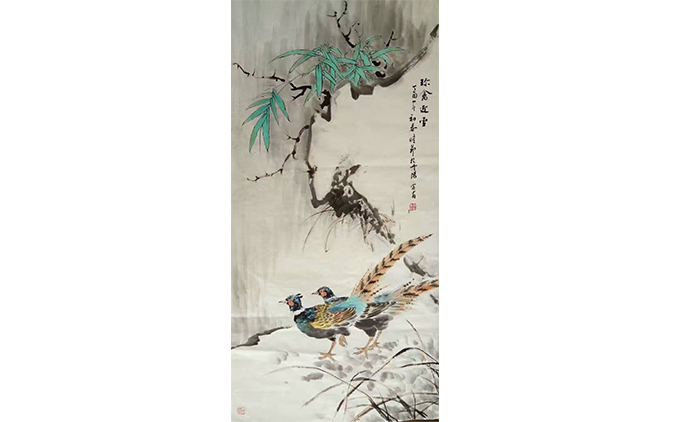 靳富有-水墨花鸟