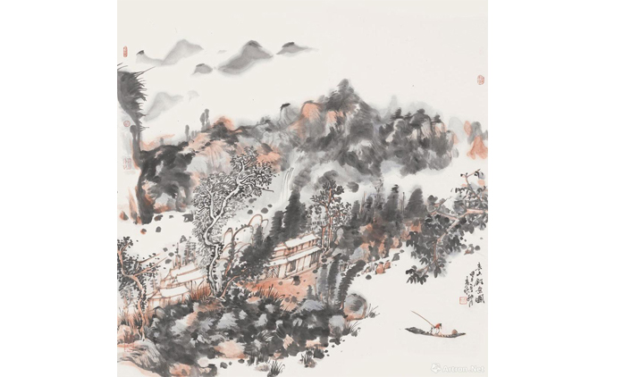 盛寿永-水墨山水