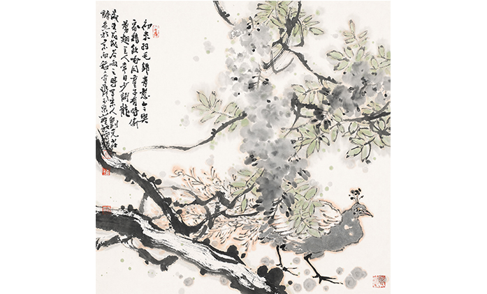 马叔雷-水墨花鸟