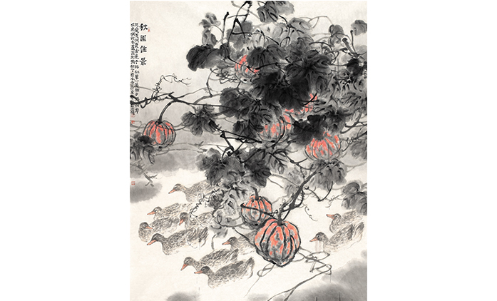 马叔雷-水墨花鸟
