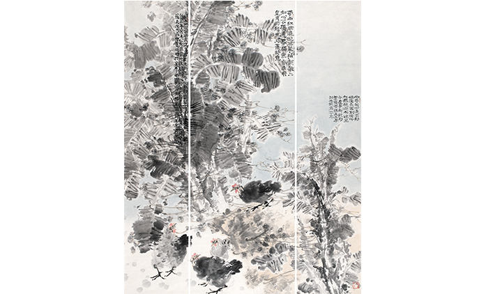 马叔雷-水墨花鸟