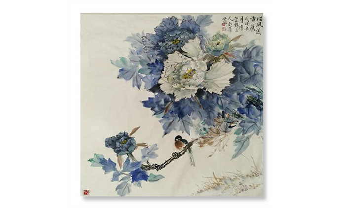 秦水花-水墨花鸟