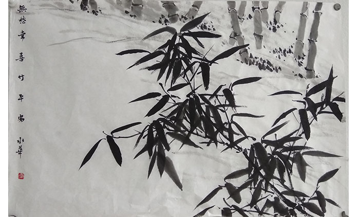 秦水花-水墨花鸟