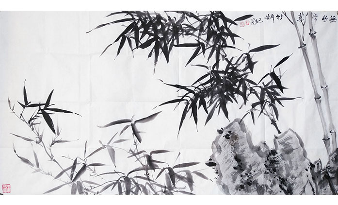 秦水花-水墨花鸟