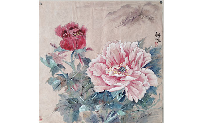 秦水花-水墨花鸟