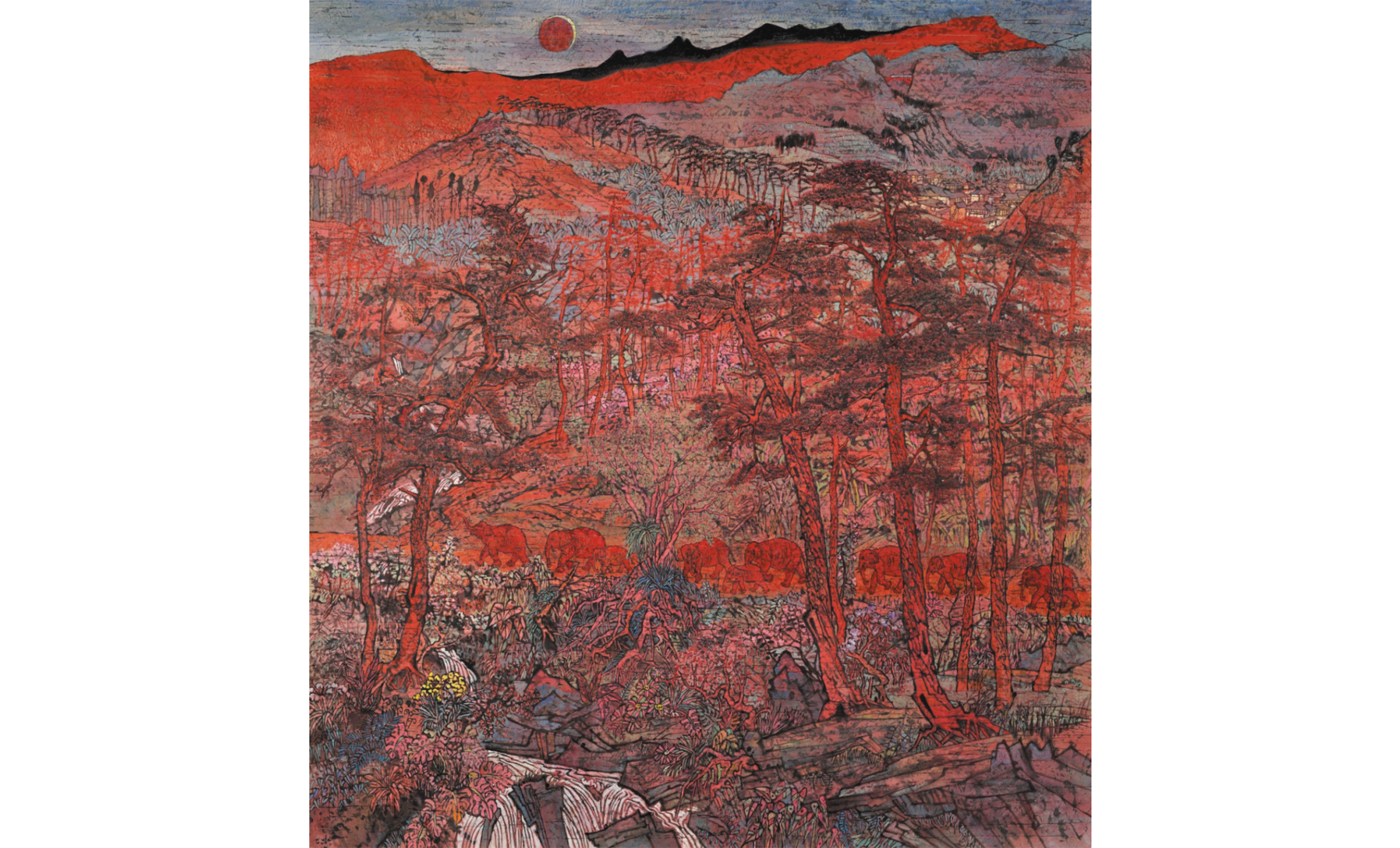李平  — 重彩山水