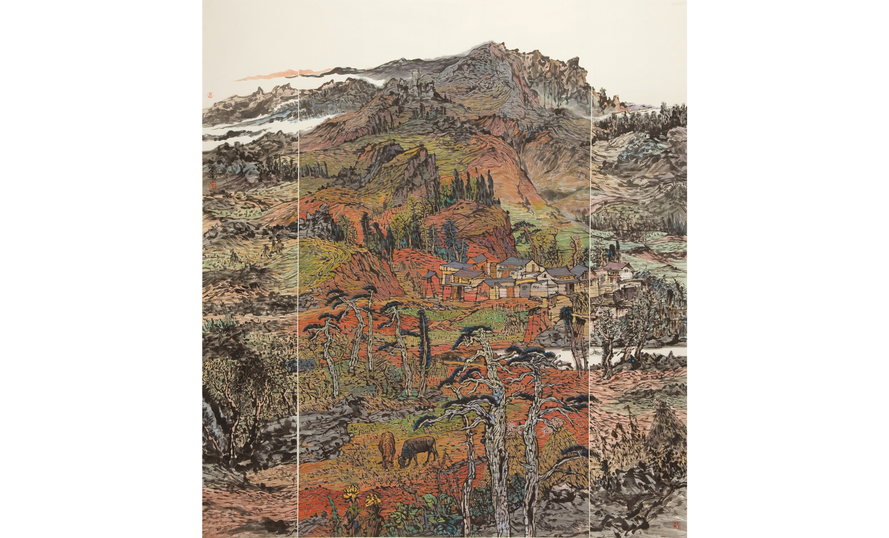 李平  — 重彩山水